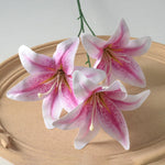 bouquets fleurs artificielles lys soie violet jaune blanc moderne decoration mariage anniversaireintérieur