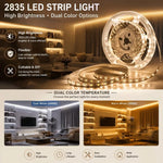 bande led flexible blanc 3000k 6000k controle tactile usb alimentation adaptable