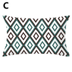 coussins géométriques motifs mandalas modernes polyester noir blanc minimaliste 30x50cm