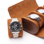 boîtes montres simili cuir noir bleu marron classiques montres protection anti poussière