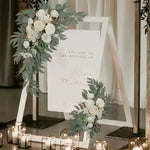 guirlande florale artificielle romantique mariage extérieur decoration maison rose blanc vert
