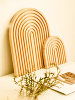 décoration moderne arc bois naturel géométrique minimaliste chambre salon ornement