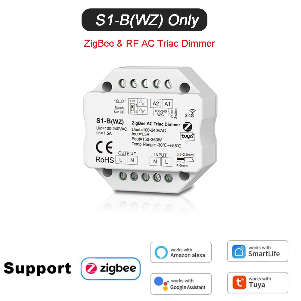 pilote led dimmable 12v 24v triac pwm moderne certifié rohs abs blanc