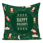 coussins noel motifs rennes neige sapins merry christmas festive decoration voiture maison