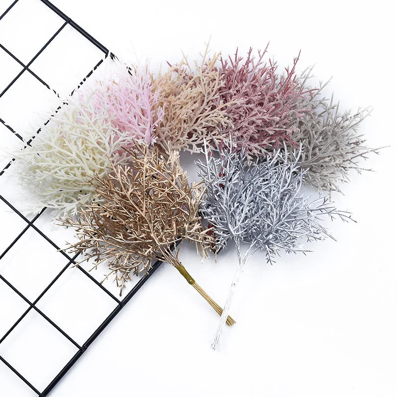 plantes artificielles couronnes fleurs multicolores decoration exterieur naturel branche exposition festive