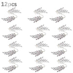 boucles serviette or argent feuilles stylisées anneau décoration table classique set festifs