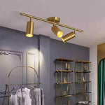 Spot LED moderne or noir conique montage surface deux sources lumineuses