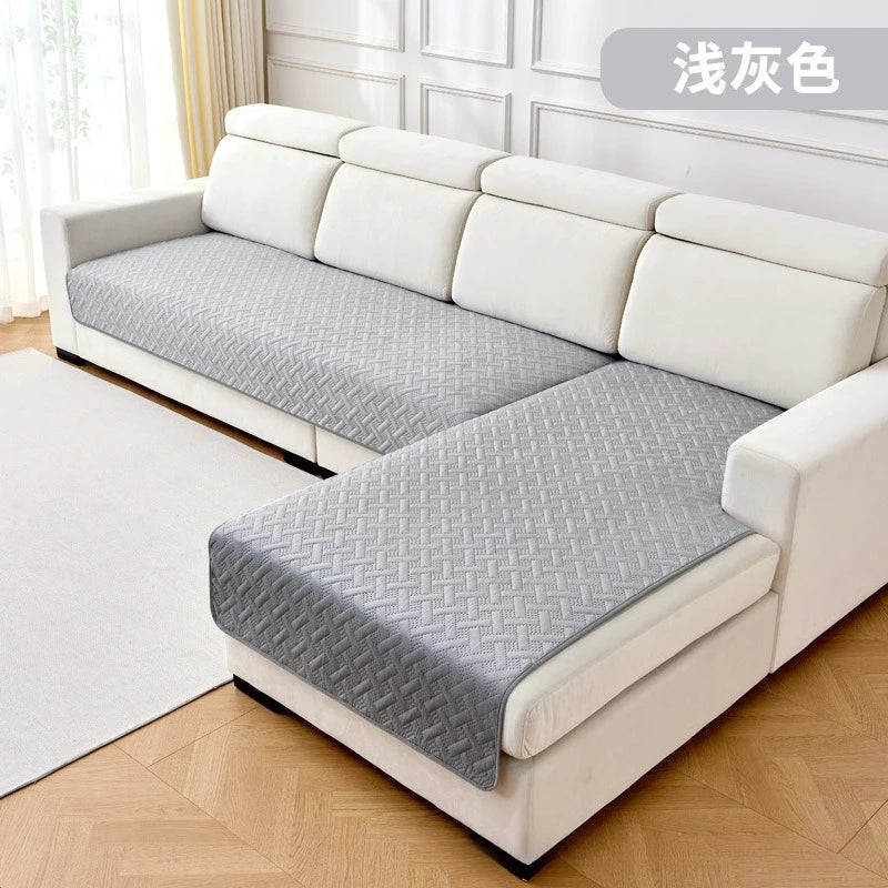 coussin canapé moderne gris beige motif géométrique protection tissu salon grande taille universelle