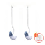 brosse wc souple forme long manche 360 blanc gris moderne sans coin mort respectueux