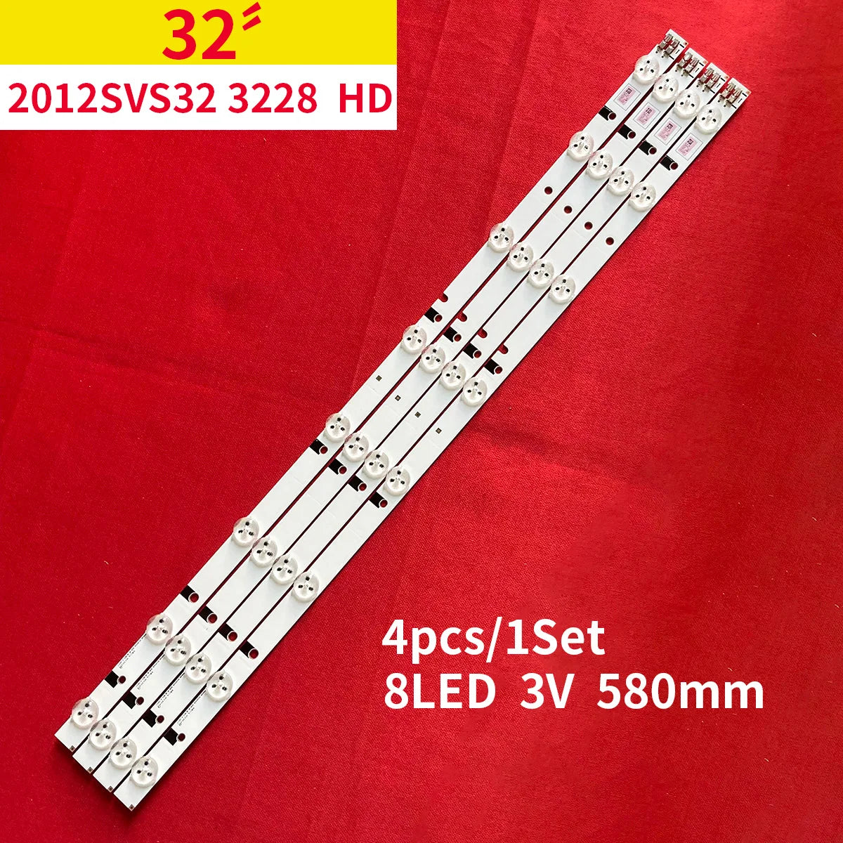 bande led blanc moderne leds 580mm 3v télévision 32 pouces fixations invisibles