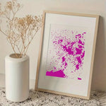 pochoirs stencil moderne gouttes peinture blanc noir or rose bleu abstrait bricolage décoration maison