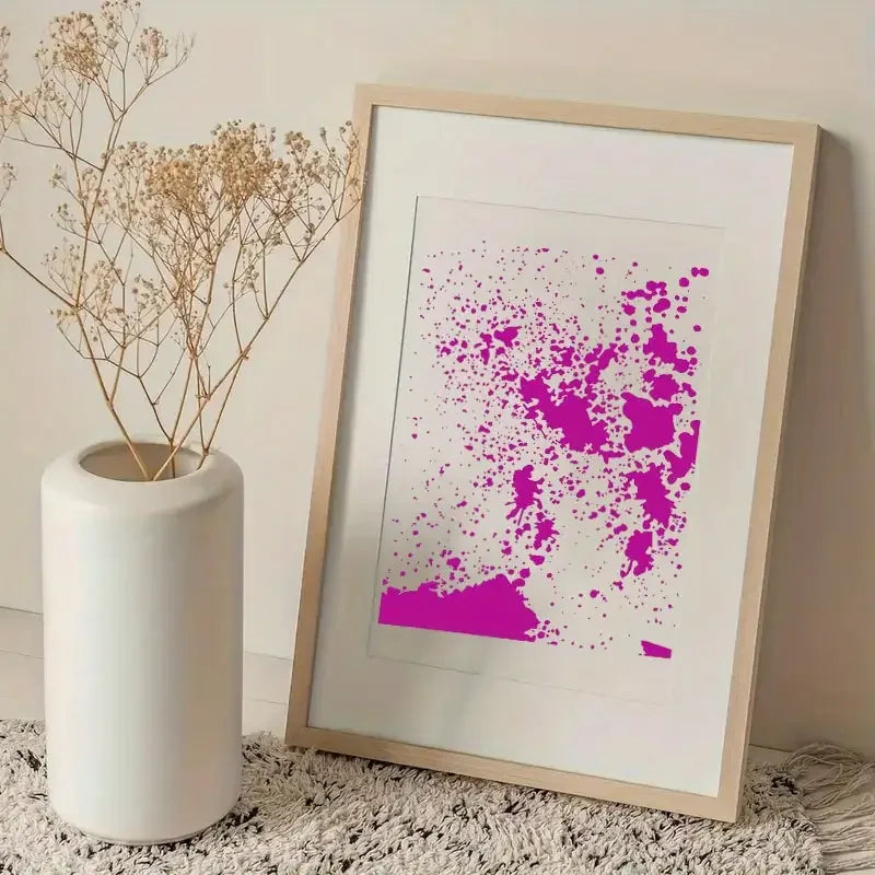 pochoirs stencil moderne gouttes peinture blanc noir or rose bleu abstrait bricolage décoration maison