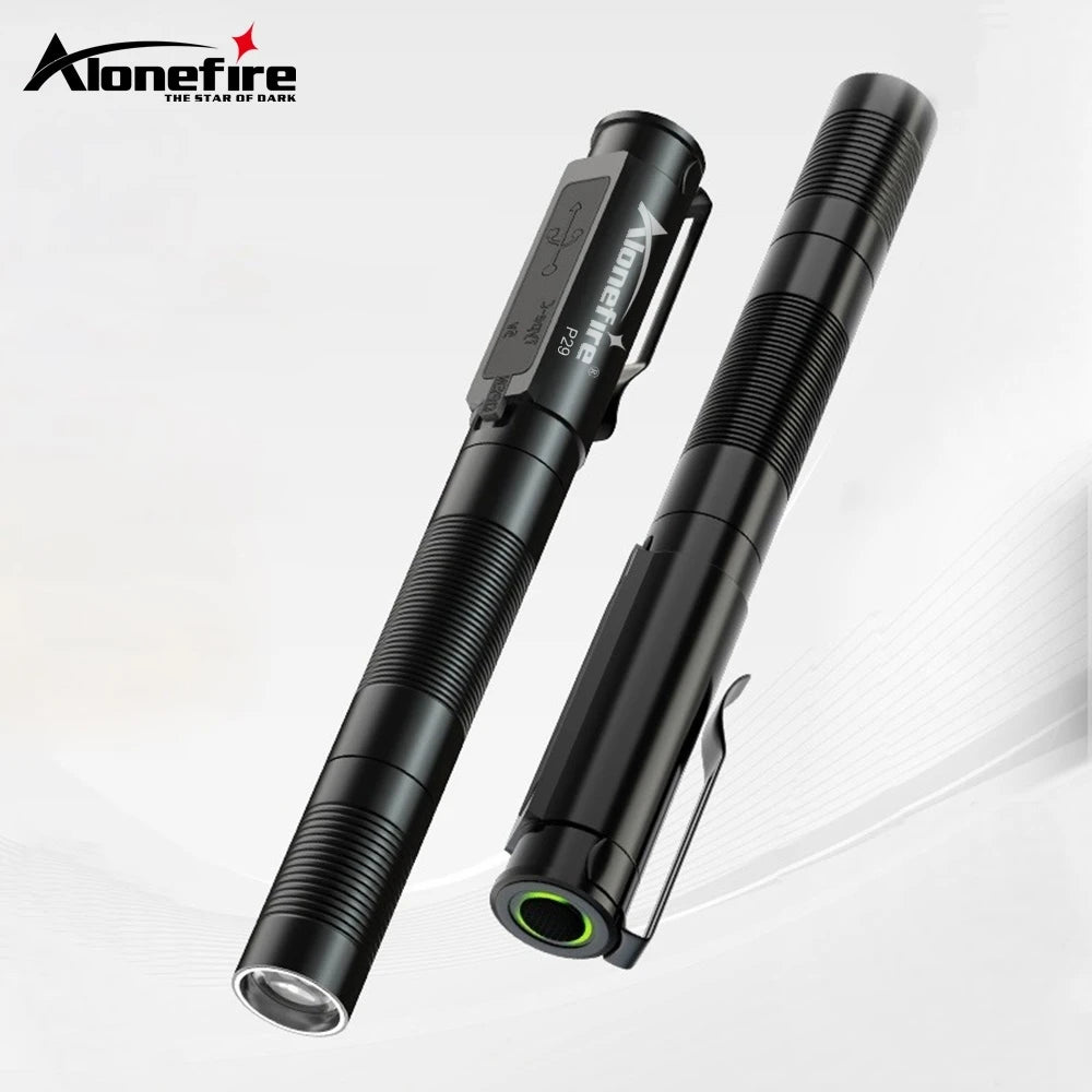 lampe poche rechargeable led zoom télescopique mode variateur éclairage urgence camping rando