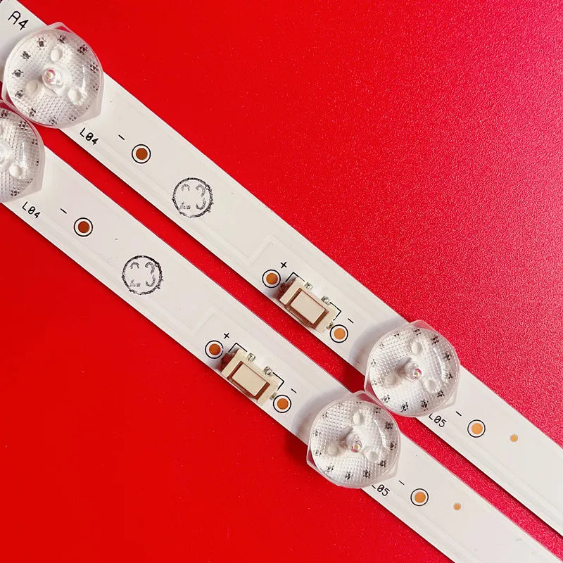 barres lumineuses led blanc rouge surface lisse industrielle technique 546mm 3v