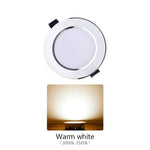 Spot LED moderne 9W 12W 15W blanc clips fixation autoinstallé ABSCOEF