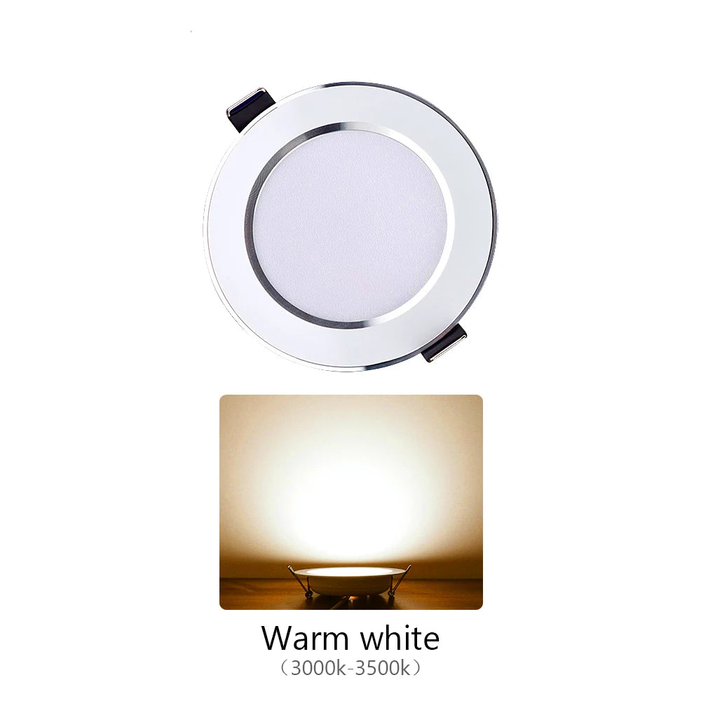Spot LED moderne 9W 12W 15W blanc clips fixation autoinstallé ABSCOEF
