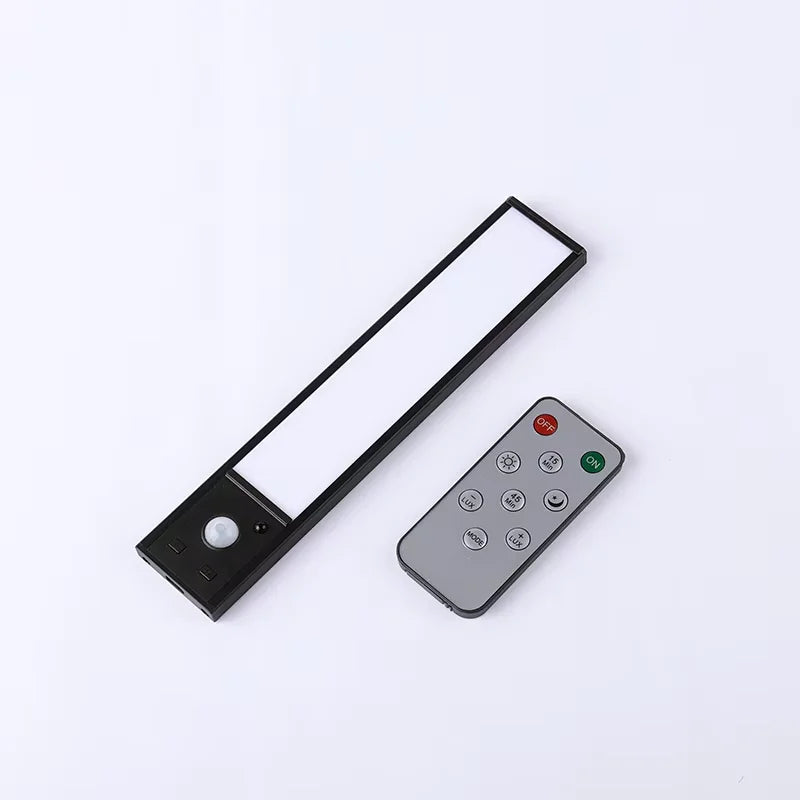 lampes led détection mouvement noir blanc moderne télécommande fixations murales