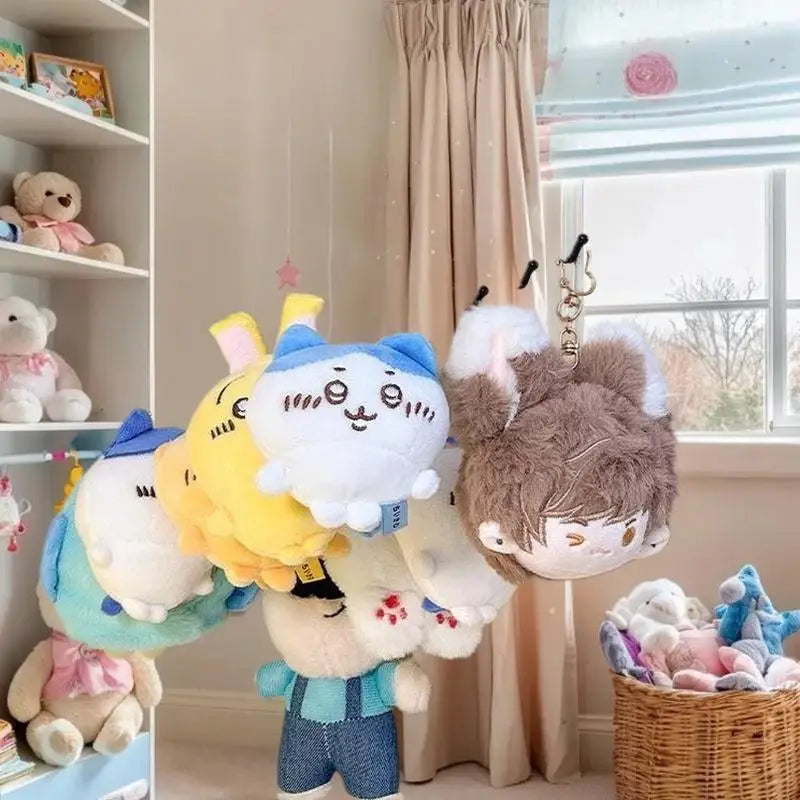 présentoir rotatif bois clips porte clés figurines animales multicolores peluche dessins animés bijoux finition