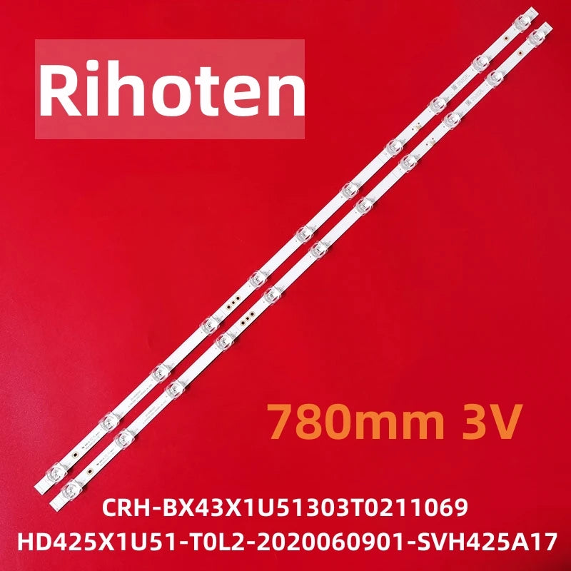 ruban led blanc moderne 780mm 3v connecteurs fixation led 11 blancs