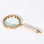 décoration vintage loupe or marron poignée cuir serpent transparente élégante maison