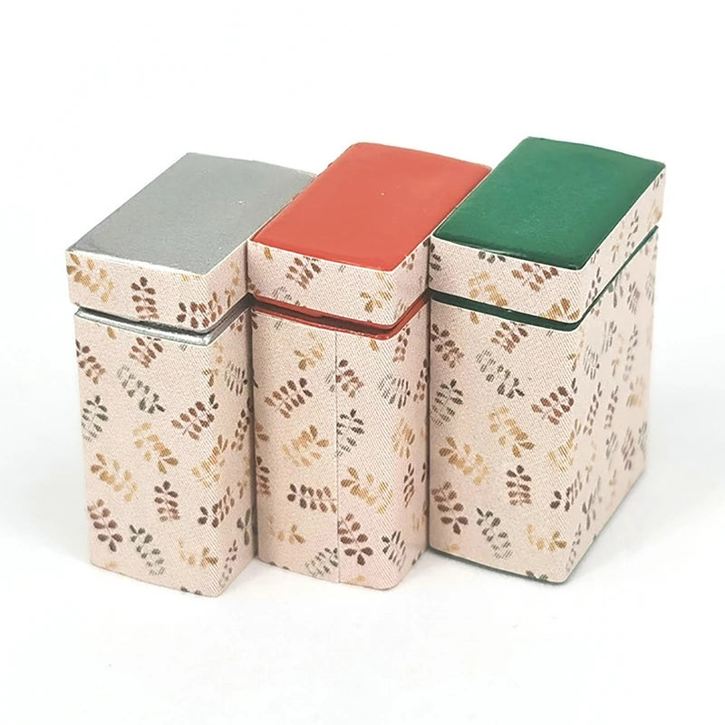 boîtes bijoux imprimé floral doré beige vert rouge classique opacité métal