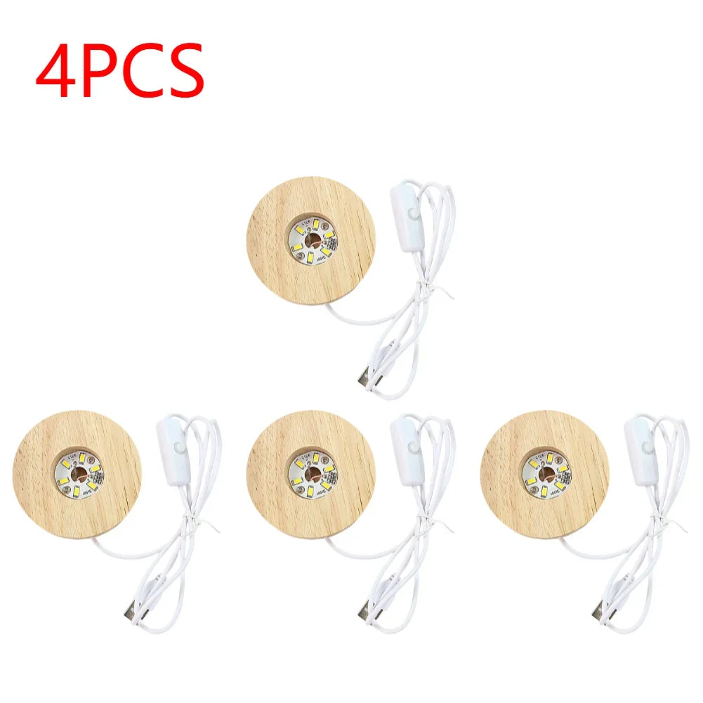 base lumineuse led bois naturel moderne câble usb interrupteur adhésif minimaliste chambre blanc