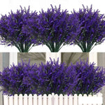 plantes artificielles feuilles pointues vert clair violet modernes extérieures intérieures décoration exposition 10 pièces
