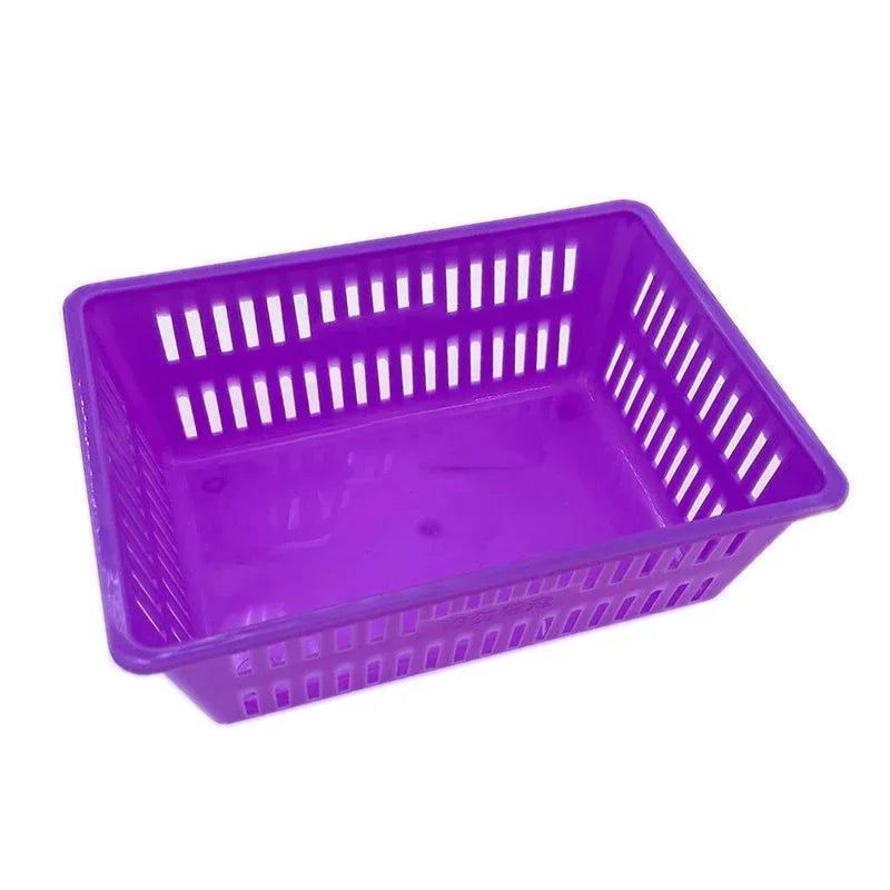 lot 10 petits paniers rangement plastique maille maison