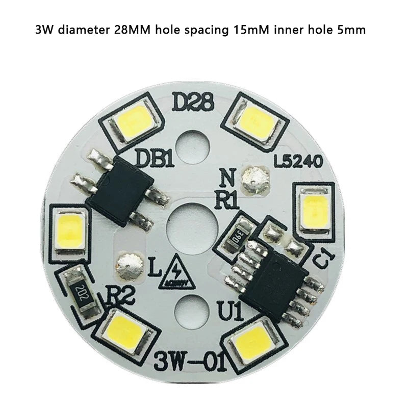ampoule led circulaire diodes blanc moderne technologie spot downlight plafonnier lumière intérieure facile composants