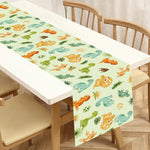 table table motif dinosaure feuilles tropicales décoration enfantine anniversaire fête révélation sexe aquarelle blanc
