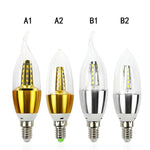ampoule led e14 7w 9w transparente dorée argentée moderne 360° blanc froid 5500k 7000k