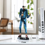 statues miniatures musiciens guitare saxophone trombone batterie décoration intérieure moderne stylisée