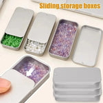 boîtes rangement argentées portables modernes bijoux pilules 10pcs métal