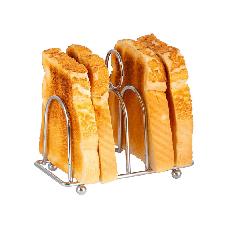 organisateur tranches pain argenté réfrigérateur toast holder slicer rangement rétro utilitaire pieds billes
