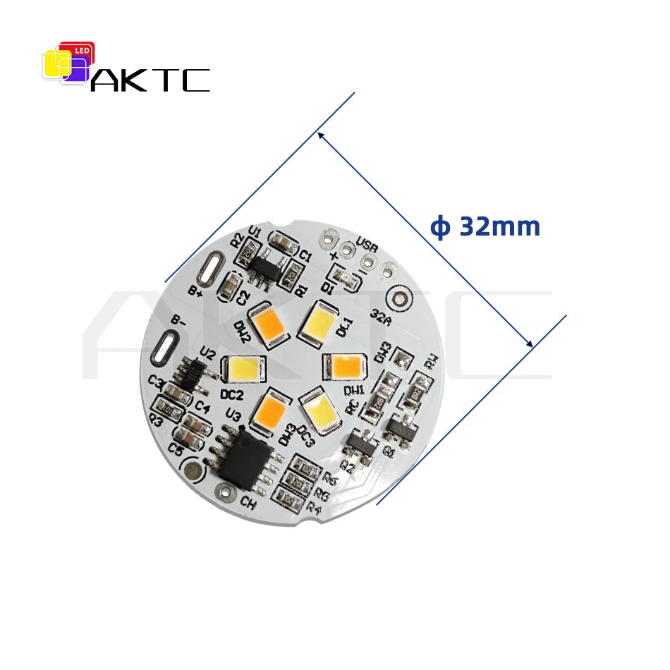 plaque led nuit blanc circulaire rechargeable controle tactile 3000k 6000k cct