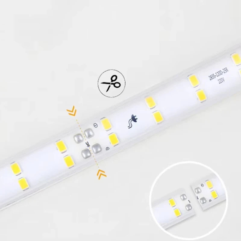 ruban led blanc moderne 220v 20000h étanche 10m 15m 20m clips vis