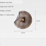 lampe murale contemporaine or brillante 25cm interrupteur câble
