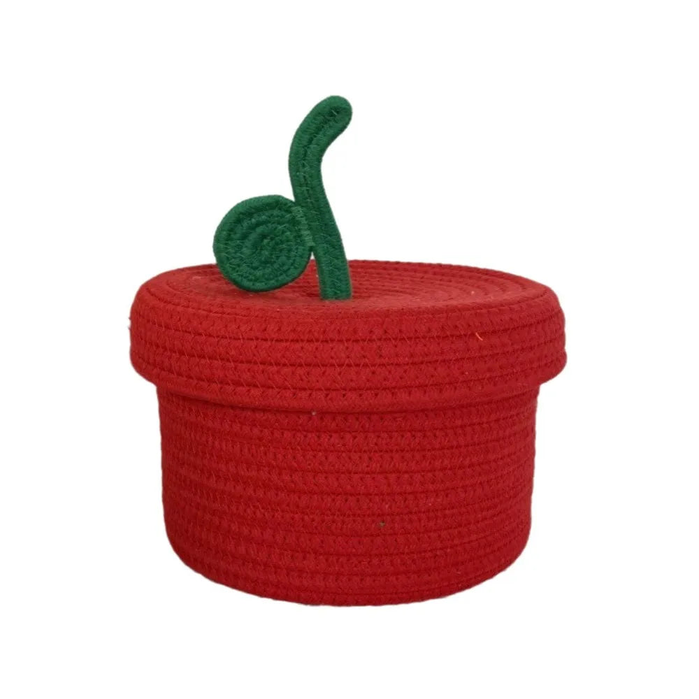 boîte rangement tissu tressé rouge jaune rose orange moderne décorative sans bpa