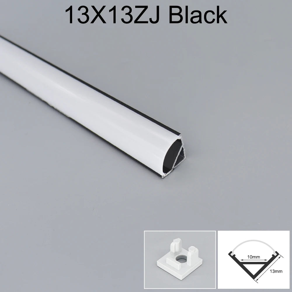 profils d'éclairage led aluminium blanc noir clips moderne 7mm 9mm 10mm 12mm