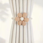 ruban magnétique fleurs décoratif tissu chanvre beige clair rustique moderne fixations magnétiques