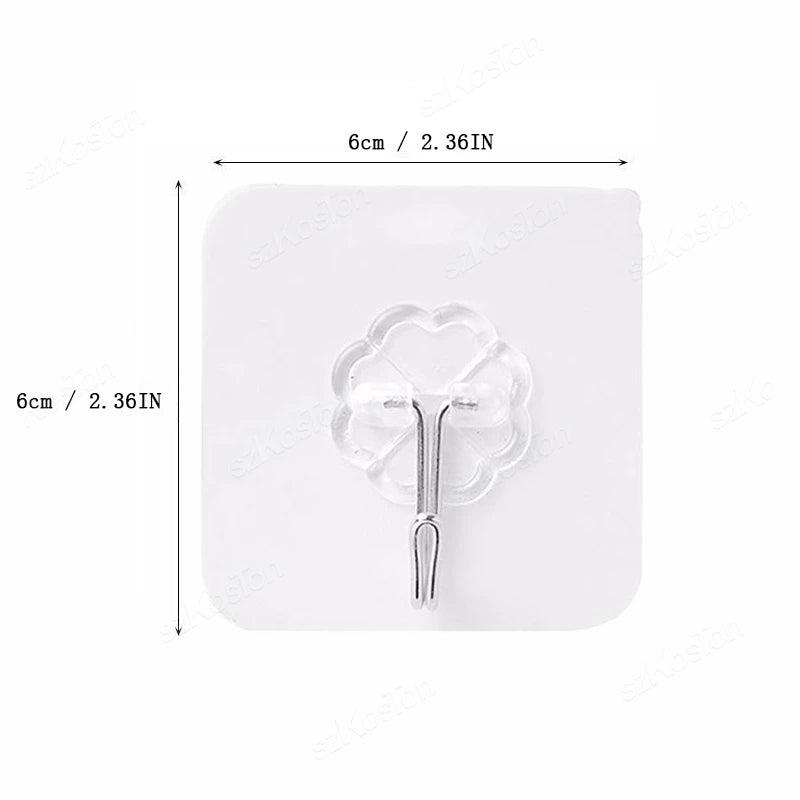 porte serviettes adhésifs transparents fleurs découpées moderne salle bain cuisine utilisation multiple robustes