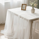 serviette table décorative tulle blanc mariage fête élégante