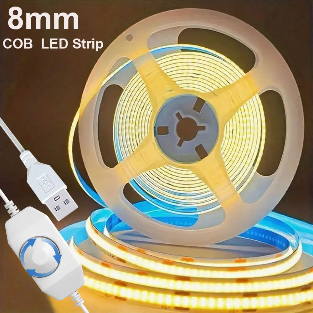 ruban led blanc adhésif flexible contrôleur usb interrupteur mural chambre cuisine mariage moderne