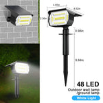 projecteurs solaires led extérieurs étanches ip65 autonomes contemporains jardin voie verteurgence minimaliste noir