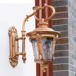 lampe murale or noir ornements sculptés verre texturé classique baroque eyeletsextérieur ip65 led 12v