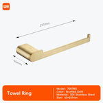 accessoires salle bain moderne porte serviettes doré porte savon porte gobelet porte lotion fixations