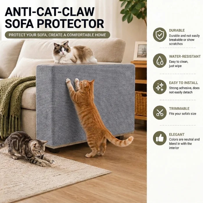 protecteur canapé anti griffes adhésif gris moderne tissu finement tissé 40cm 200cmrollable