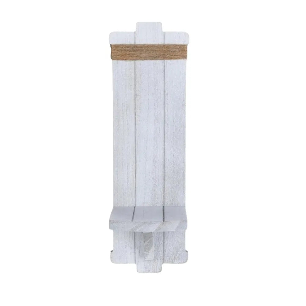 support mural décoratif bois rustique finition naturelle rustique moderne fixation murale bougie plante vase