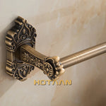 porte serviettes mural bronze ornements floraux vis fixations classique aluminium servant domestique