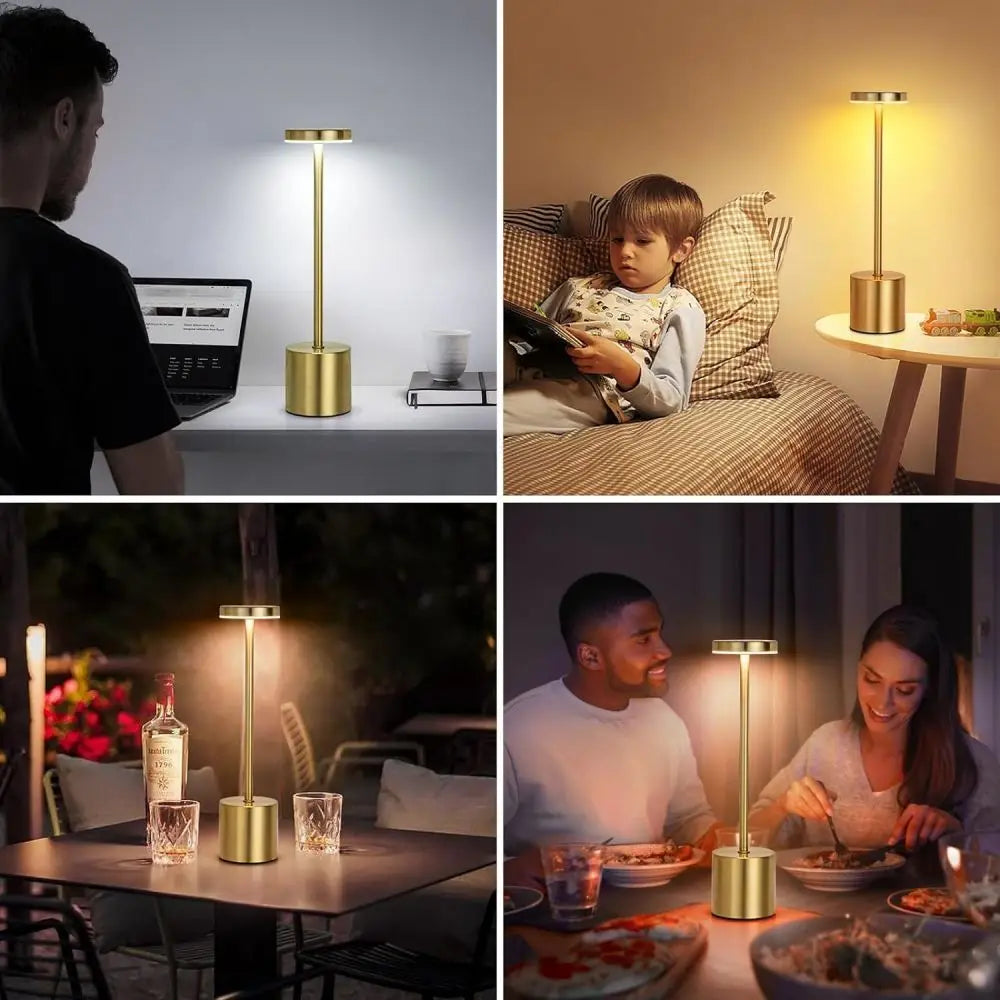 lampe table or rechargeable usb gradation continue tactile couleurs moderne veilleuse chambre décoration